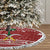 Saudi Arabia Christmas Tree Skirt with Red Festive Pattern, National Emblem with Palm and Swords, and Map Motif - Wonder Print Shop