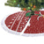 Saudi Arabia Christmas Tree Skirt with Red Festive Pattern, National Emblem with Palm and Swords, and Map Motif - Wonder Print Shop