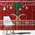 Saudi Arabia Christmas Window Curtain with Red Festive Pattern, National Emblem with Palm and Swords, and Map Motif - Wonder Print Shop