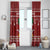 Saudi Arabia Christmas Window Curtain with Red Festive Pattern, National Emblem with Palm and Swords, and Map Motif - Wonder Print Shop