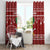 Saudi Arabia Christmas Window Curtain with Red Festive Pattern, National Emblem with Palm and Swords, and Map Motif - Wonder Print Shop