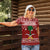 Saudi Arabia Christmas Women Polo Shirt with Red Festive Pattern, National Emblem with Palm and Swords, and Map Motif - Wonder Print Shop