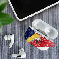 Seychelles Christmas AirPods Case with Flag Colors Pattern, Tropical Bird Motif, and National Coat of Arms - Wonder Print Shop