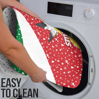 Seychelles Christmas Bathroom Set with Flag Colors Pattern, Tropical Bird Motif, and National Coat of Arms - Wonder Print Shop