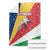 Seychelles Christmas Blanket with Flag Colors Pattern, Tropical Bird Motif, and National Coat of Arms - Wonder Print Shop