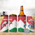 Seychelles Christmas 4 in 1 Can Cooler Tumbler with Flag Colors Pattern, Tropical Bird Motif, and National Coat of Arms - Wonder Print Shop
