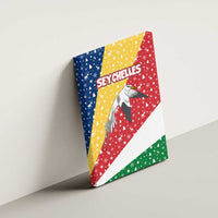 Seychelles Christmas Canvas Wall Art with Flag Colors Pattern, Tropical Bird Motif, and National Coat of Arms - Wonder Print Shop