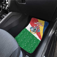 Seychelles Christmas Car Mats with Flag Colors Pattern, Tropical Bird Motif, and National Coat of Arms - Wonder Print Shop