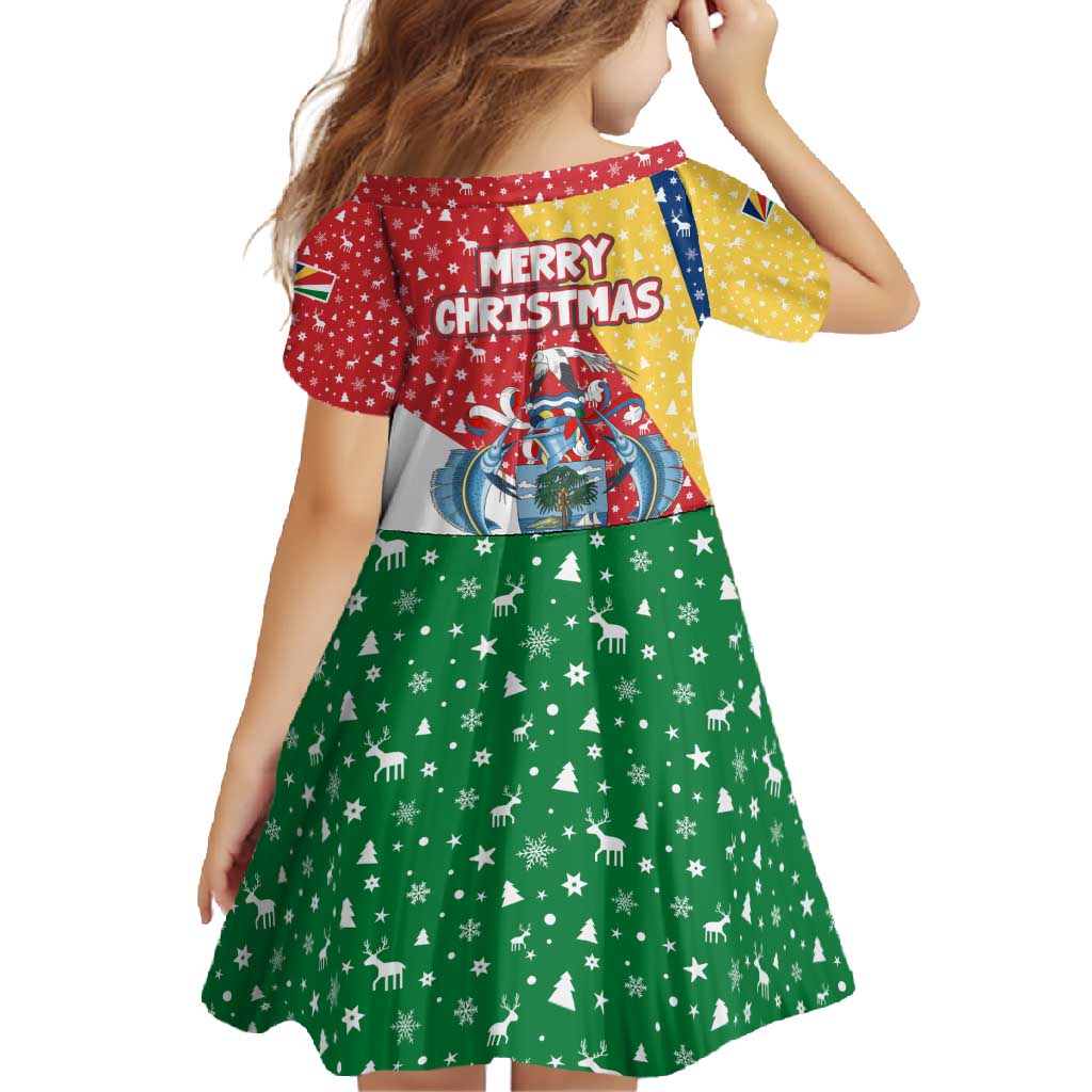 Seychelles Christmas Family Matching Long Sleeve Bodycon Dress and Hawaiian Shirt with Flag Colors Pattern, Tropical Bird Motif, and National Coat of Arms - Wonder Print Shop