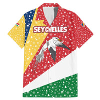 Seychelles Christmas Family Matching Mermaid Dress and Hawaiian Shirt with Flag Colors Pattern, Tropical Bird Motif, and National Coat of Arms - Wonder Print Shop