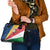 Seychelles Christmas Shoulder Handbag with Flag Colors Pattern, Tropical Bird Motif, and National Coat of Arms - Wonder Print Shop