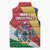 Seychelles Christmas Sleeveless Puffer Jacket with Flag Colors Pattern, Tropical Bird Motif, and National Coat of Arms - Wonder Print Shop