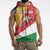 Seychelles Christmas Sleeveless Zip Hoodie with Flag Colors Pattern, Tropical Bird Motif, and National Coat of Arms - Wonder Print Shop