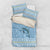 Seychelles Christmas Bedding Set with Ocean Blue Pattern, Marlin Fish Artwork, and Surfing Santa Motif - Wonder Print Shop