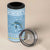 Seychelles Christmas 4 in 1 Can Cooler Tumbler with Ocean Blue Pattern, Marlin Fish Artwork, and Surfing Santa Motif - Wonder Print Shop