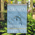 Seychelles Christmas Garden Flag with Ocean Blue Pattern, Marlin Fish Artwork, and Surfing Santa Motif - Wonder Print Shop