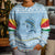 Seychelles Christmas Kid Ugly Christmas Sweater with Ocean Blue Pattern, Marlin Fish Artwork, and Surfing Santa Motif - Wonder Print Shop