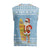 Seychelles Christmas Knitted V-Neck Vest with Ocean Blue Pattern, Marlin Fish Artwork, and Surfing Santa Motif - Wonder Print Shop