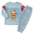 Seychelles Christmas Pajama Set with Ocean Blue Pattern, Marlin Fish Artwork, and Surfing Santa Motif - Wonder Print Shop