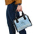 Seychelles Christmas Shoulder Handbag with Ocean Blue Pattern, Marlin Fish Artwork, and Surfing Santa Motif - Wonder Print Shop