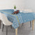 Seychelles Christmas Tablecloth with Ocean Blue Pattern, Marlin Fish Artwork, and Surfing Santa Motif - Wonder Print Shop