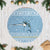 Seychelles Christmas Tree Skirt with Ocean Blue Pattern, Marlin Fish Artwork, and Surfing Santa Motif - Wonder Print Shop