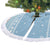Seychelles Christmas Tree Skirt with Ocean Blue Pattern, Marlin Fish Artwork, and Surfing Santa Motif - Wonder Print Shop