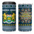 Sierra Leone Christmas 4 in 1 Can Cooler Tumbler with Ornamental Pattern, National Coat of Arms, and Festive Motif - Wonder Print Shop