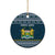 Sierra Leone Christmas Ceramic Ornament with Ornamental Pattern, National Coat of Arms, and Festive Motif - Wonder Print Shop