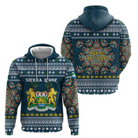 Sierra Leone Christmas Hoodie with Ornamental Pattern, National Coat of Arms, and Festive Motif - Wonder Print Shop