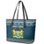 Sierra Leone Christmas Leather Tote Bag with Ornamental Pattern, National Coat of Arms, and Festive Motif - Wonder Print Shop