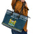 Sierra Leone Christmas Leather Tote Bag with Ornamental Pattern, National Coat of Arms, and Festive Motif - Wonder Print Shop