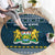 Sierra Leone Christmas Round Carpet with Ornamental Pattern, National Coat of Arms, and Festive Motif - Wonder Print Shop