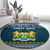 Sierra Leone Christmas Round Carpet with Ornamental Pattern, National Coat of Arms, and Festive Motif - Wonder Print Shop