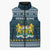 Sierra Leone Christmas Sleeveless Puffer Jacket with Ornamental Pattern, National Coat of Arms, and Festive Motif - Wonder Print Shop