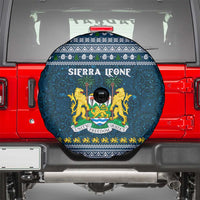 Sierra Leone Christmas Spare Tire Cover with Ornamental Pattern, National Coat of Arms, and Festive Motif - Wonder Print Shop