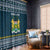 Sierra Leone Christmas Window Curtain with Ornamental Pattern, National Coat of Arms, and Festive Motif - Wonder Print Shop