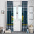 Sierra Leone Christmas Window Curtain with Ornamental Pattern, National Coat of Arms, and Festive Motif - Wonder Print Shop