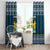 Sierra Leone Christmas Window Curtain with Ornamental Pattern, National Coat of Arms, and Festive Motif - Wonder Print Shop