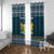 Sierra Leone Christmas Window Curtain with Ornamental Pattern, National Coat of Arms, and Festive Motif - Wonder Print Shop