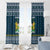 Sierra Leone Christmas Window Curtain with Ornamental Pattern, National Coat of Arms, and Festive Motif - Wonder Print Shop