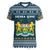 Sierra Leone Christmas Women V-Neck T-Shirt with Ornamental Pattern, National Coat of Arms, and Festive Motif - Wonder Print Shop