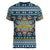 Sierra Leone Christmas Women V-Neck T-Shirt with Ornamental Pattern, National Coat of Arms, and Festive Motif - Wonder Print Shop