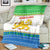 Sierra Leone Christmas Blanket with Festive Green Pattern, Golden Lion Emblem, and Santa Sleigh Motif - Wonder Print Shop