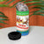 Sierra Leone Christmas 4 in 1 Can Cooler Tumbler with Festive Green Pattern, Golden Lion Emblem, and Santa Sleigh Motif - Wonder Print Shop