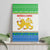 Sierra Leone Christmas Canvas Wall Art with Festive Green Pattern, Golden Lion Emblem, and Santa Sleigh Motif - Wonder Print Shop