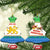 Sierra Leone Christmas Ceramic Ornament with Festive Green Pattern, Golden Lion Emblem, and Santa Sleigh Motif - Wonder Print Shop