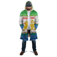 Sierra Leone Christmas Cloak with Festive Green Pattern, Golden Lion Emblem, and Santa Sleigh Motif - Wonder Print Shop