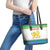 Sierra Leone Christmas Leather Tote Bag with Festive Green Pattern, Golden Lion Emblem, and Santa Sleigh Motif - Wonder Print Shop