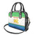 Sierra Leone Christmas Shoulder Handbag with Festive Green Pattern, Golden Lion Emblem, and Santa Sleigh Motif - Wonder Print Shop